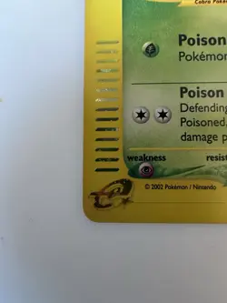 Arbok Holo Rare 3/165 Expedition Base Set WOTC Vintage Pokemon - Image 3