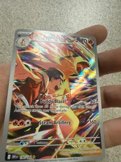 Ethan's Typhlosion 190/182 Illustration Rare SV10: Destined Rivals NM Pokemon - Image 4
