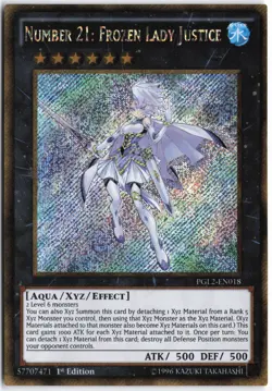 Yugioh - Number 21: Frozen Lady Justice PGL2-EN018 1st Edition - Premium Gold: R - Image 1