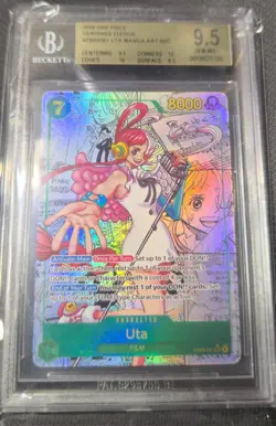 2025 One Piece EB03 English #061 Uta Manga Alternate Art BECKETT 9.5 - Image 1