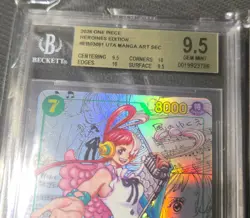 2025 One Piece EB03 English #061 Uta Manga Alternate Art BECKETT 9.5 - Image 3