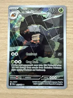 Pokemon TCG Crustle Holo Illustration Rare Card 183/182 Sv04: Paradox Rift - NM - Image 1