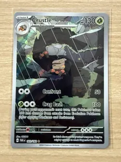 Pokemon TCG Crustle Holo Illustration Rare Card 183/182 Sv04: Paradox Rift - NM - Image 3