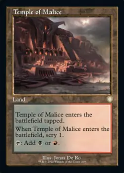 Near Mint, English - 4 x MTG Temple of Malice Commander: The Brothers' War - Image 1