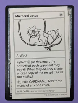 MTG Magic The Gathering: Mystery Booster Playtest Cards: Mirrored Lotus Rare NM - Image 1