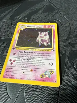 1st Edition Sabrina's Gengar 14/132 Holo Gym Heroes Pokemon NM - Image 1