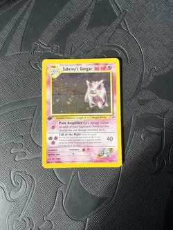 1st Edition Sabrina's Gengar 14/132 Holo Gym Heroes Pokemon NM - Image 2