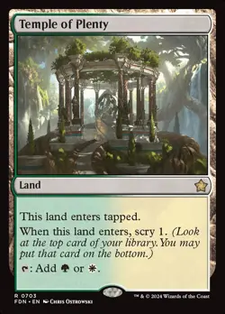 MTG Temple of Plenty ** Foundations ** English (NM) - Image 1