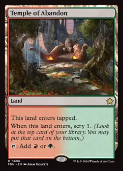 MTG Temple of Abandon ** Foundations ** English (NM) - Image 1