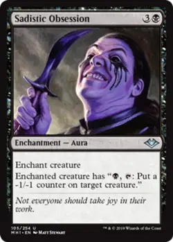 Sadistic Obsession Light Play, English Magic the Gathering MTG Modern Horizons - Image 1