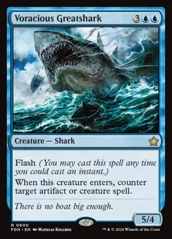 MTG Voracious Greatshark ** Foundations ** English (NM) - Image 1