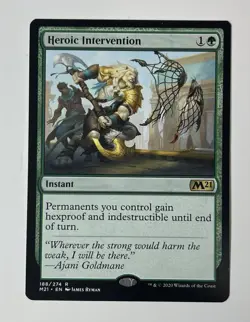 Heroic Intervention Core Set 2021 Rare Green Instant 188 Magic: The Gathering - Image 1