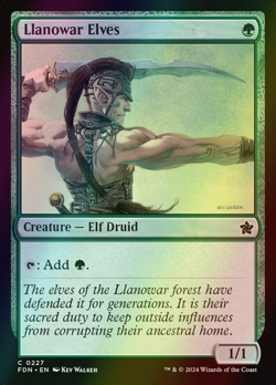 MTG Llanowar Elves Foil ** Foundations ** English (NM) - Image 1