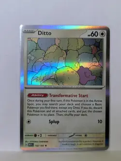 NM/M - Ditto 132/165 - Holo - 151 - Pokemon Card TCG - Image 1