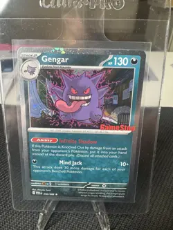 2- Gengar GameStop Stamped Promo Pokemon Card Holo Foil NM Mint Condition - Image 3