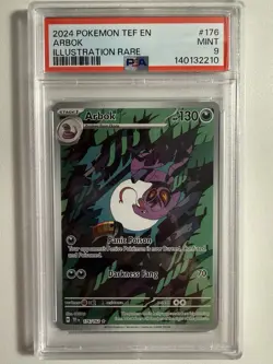 Arbok Illustration Rare Pokemon Temporal Forces 176/162 PSA 9 MINT - Image 1