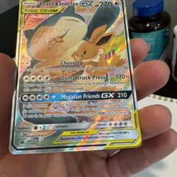 Pokemon TCG Eevee & Snorlax GX Tag Team SM169 Black Star Promo Sun & Moon NM - Image 2