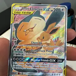 Pokemon TCG Eevee & Snorlax GX Tag Team SM169 Black Star Promo Sun & Moon NM - Image 3