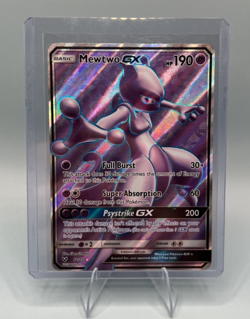 Mewtwo GX (Full Art) Ultra Rare Holo Shining Legends 72/73 NM Pokemon TCG - Image 1