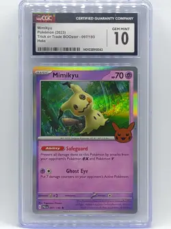 Pokemon 2023 Trick Or Trade BOOster Mimikyu Holo 097/193 CGC 10 Gem Mint 💎 - Image 1