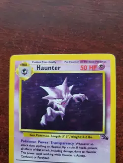 Haunter Fossil Holo Pokemon Card Base WOTC - Image 3