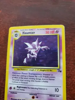 Haunter Fossil Holo Pokemon Card Base WOTC - Image 4