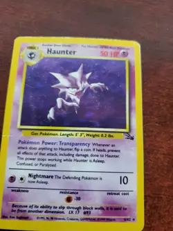 Haunter Fossil Holo Pokemon Card Base WOTC - Image 5