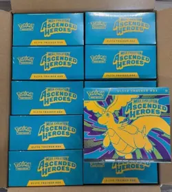 Pokemon Ascended Heroes ELITE TRAINER BOX CASE of Sealed 10x ETB Boxes - Image 1