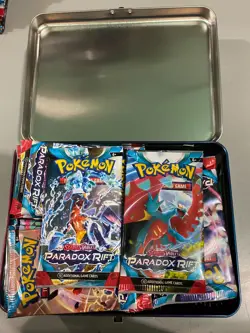 72 x Pokemon TCG Parodx Rift Booster Packs Factory Sealed & Tin - Image 1