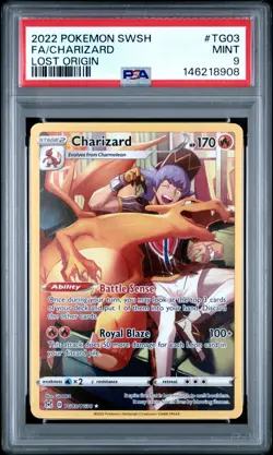 Pokemon TCG Charizard TG03/TG30 SWSH Lost Origin Trainer Gallery - PSA 9 Mint - Image 1