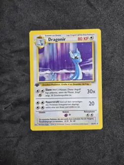 Original Pokemon Karte Dragonir 1.Edition Base Deutsch Exzellent - Image 1