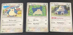 3x Snorlax Lot - Scarlet & Violet Era Unique Art Collector's Lot Pokemon NM/M - Image 1