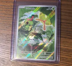 Pokemon Caterpie 151 Full Art NM Ultra Rare 172/165 Scarlet & Violet TCG English - Image 1