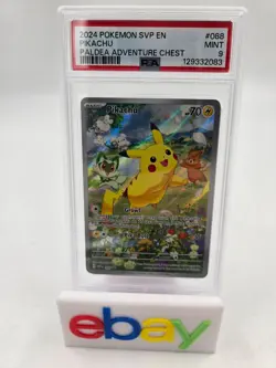 2024 Pokemon Svp En-sv Black Star Promo 088 Pikachu Paldea Adventure Chest PSA 9 - Image 1
