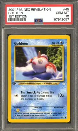 Pokemon Neo Revelation 1st Edition Goldeen 45/64 PSA 10 GEM MINT - Image 1