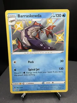 Pokemon TCG Sword & Shield Shining Fates Barraskewda SV032/SV122 Shiny Rare NM - Image 1