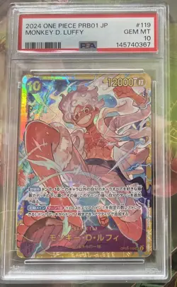 2024 Monkey D. Luffy PSA 10 One Piece Premium Booster PRB-01 Op05-119 Japanese - Image 1