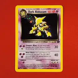 5-12-23 . UNPLAYED pokemon . team rocket #1/82 . 2000 dark alakazam holo (64) - Image 1