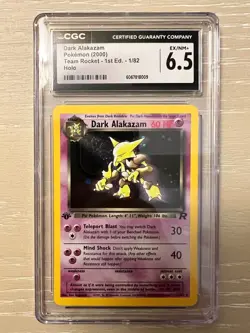 2000 Pokemon Rocket #1 Dark Alakazam Holo 1st Edition CGC 6.5 - Image 1