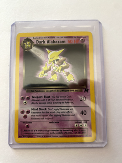 Rare Dark Alakazam Holo Team Rocket 1/82 Pokemon Card 2000 - Image 1