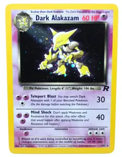 Dark Alakazam 1/82 Holo Rare Team Rocket 2000 - Pokemon Card TCG (NM) - Image 1