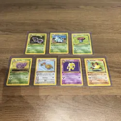 Pokemon Cards: Lot Of 7 1st Edition Jungle Fossil Card Non-Holo Lot LP - Image 1