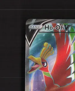 Ho-Oh V 187/195 Silver Tempest Full Art Ultra Rare Holo Pokemon Card NM - Image 3