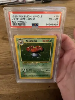 Pokemon TCG 1999 Vileplume Holo, No Symbol Jungle Card 15/64 Unlimited PSA 6 - Image 4