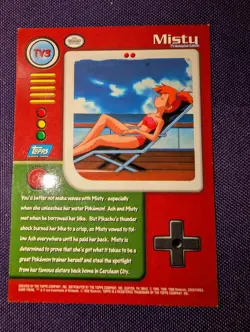 1999 TOPPS POKEMON TV Animation Edition TV3 Misty Trading Card Nintendo - Image 2