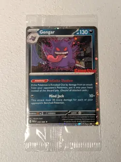Pokemon TCG Gengar Promo Card POR 050/088 GAMESTOP STAMP Factory Sealed - Image 2