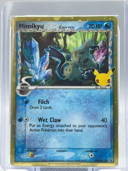 2021 Pokemon TCG Celebrations Mimikyu SWSH136 Holo Rare Promo Card #1 Damage - Image 1