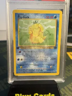 2000 Pokemon Rocket Psyduck 1st Edition PSA 9- Please See Description - Image 3