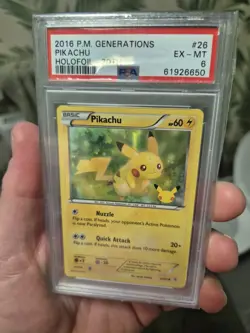 Pokemon Pikachu TCG 20th Anniversary Holo Foil ( Psa Graded 6) - Image 1
