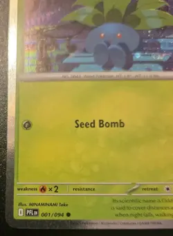Oddish 001/094 Cosmos Holo Common Promo Phantasmal Flames Pokemon TCG - Image 4